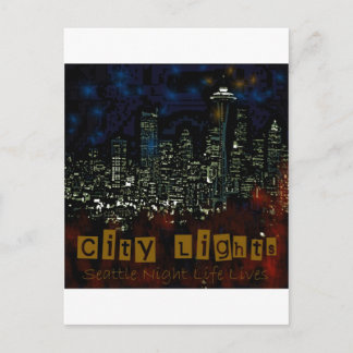 City Lights Seattle Postcard