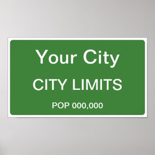 City  Limits Sign Template