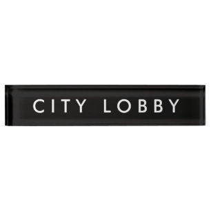 City Lobby Nameplate