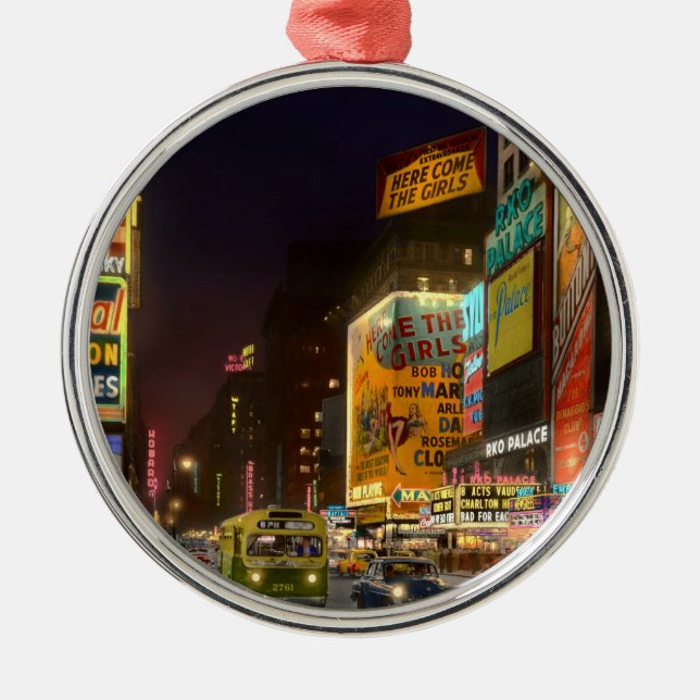 City - Manhattan, NY - Here comes the girls 1953 Metal Tree Decoration (Front)
