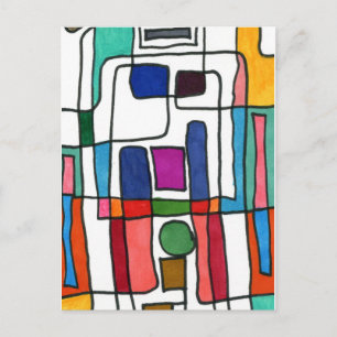 "City Map" Abstract Postcard