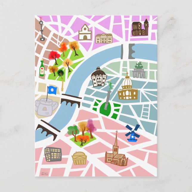 City Map Postcard (Front)