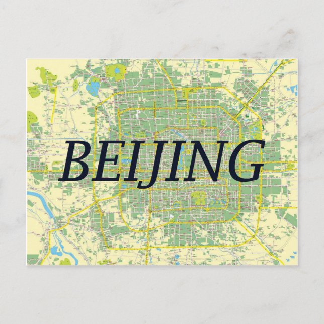 CITY MAP POSTCARDS ♥ Beijing (Front)