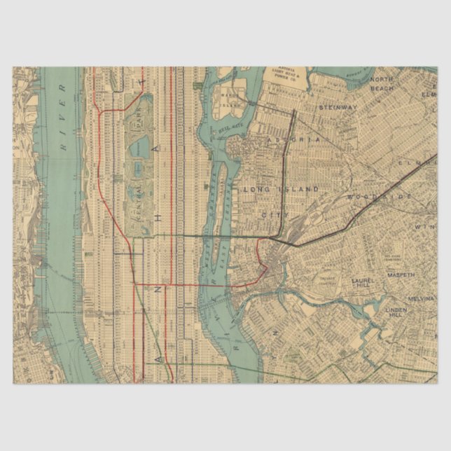 City Map Series Design 5 Tissue Paper (Front)