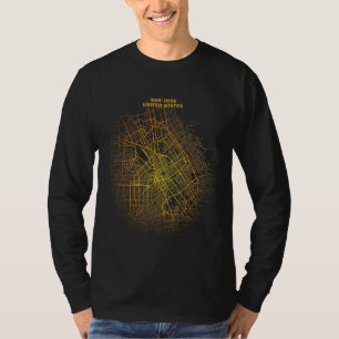 city map street travel souvenir tourist San Jose C T-Shirt