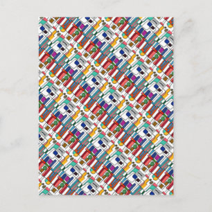 "City Map" Tiled Image Abstract Postcard
