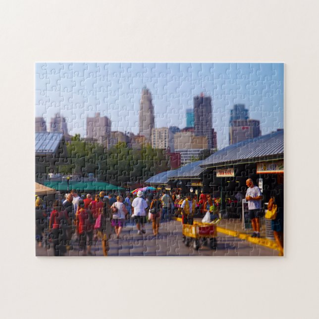 City Market and Downtown Kansas City Skyline Jigsaw Puzzle (Horizontal)
