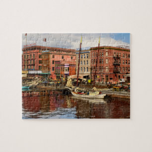 City MD - Pratt St - Beer and More 1906 Left half Jigsaw Puzzle