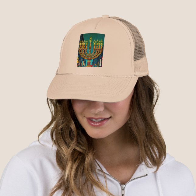 City Menorah Trucker Hat (In Situ)