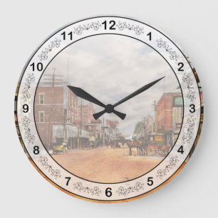 City - Miami FL - Downtown Miami 1908 Large Clock