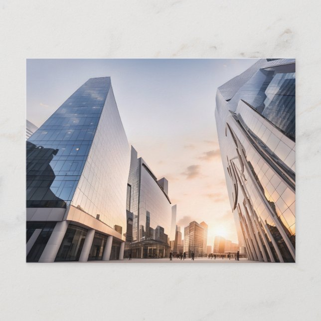 City modern business centre postcard (Front)