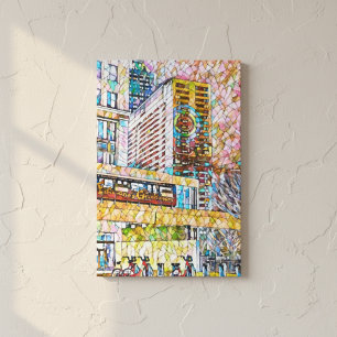 City Mosaic: Detroit's Interconnected Lives Canvas Print