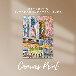 City Mosaic: Detroit's Interconnected Lives Canvas Print