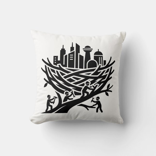 City nest builder constructing a massive new world cushion (Front)