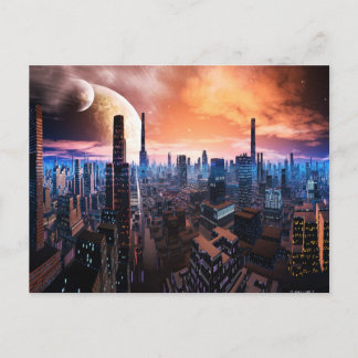 'City Never Sleeps' Postcard