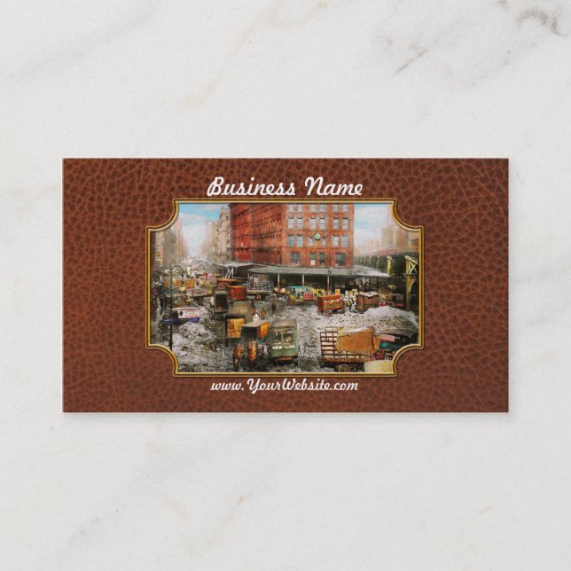 City - New York NY - Stuck in a rut 1920 Business Card (Front)