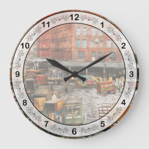City - New York NY - Stuck in a rut 1920 Large Clock