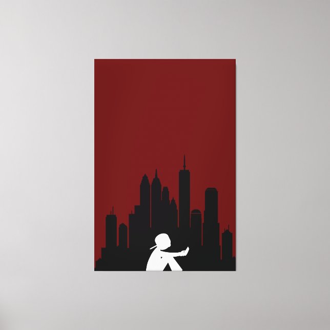 City Night Stretched Canvas Print (Front)