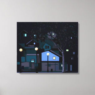City nights canvas print