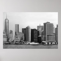 City - NY - The financial district - BW