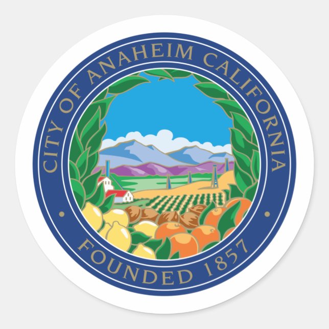 City of Anaheim, California Founded 1857 Seal (Front)