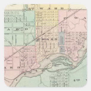 City of Appleton, county seat of Outagamie Co Square Sticker