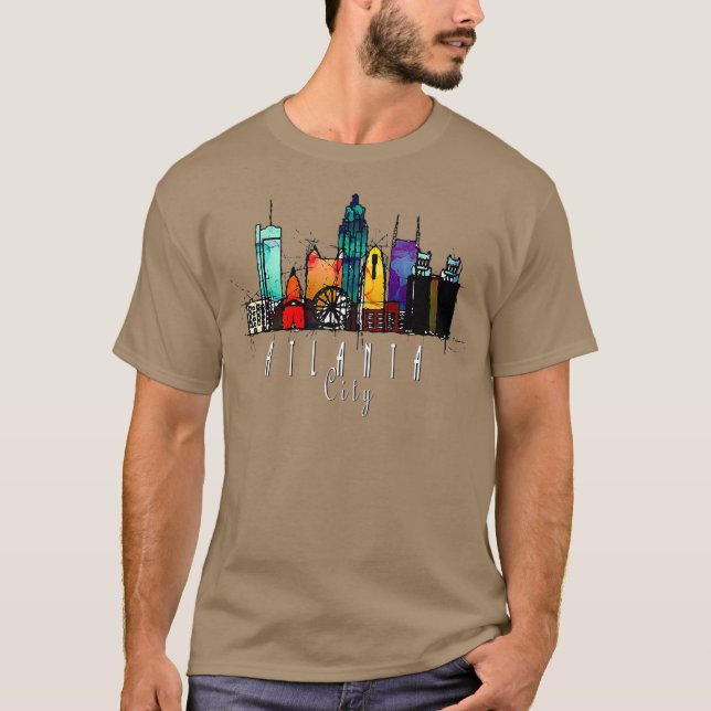 City of Atlanta GA Watercolor T-Shirt (Front)