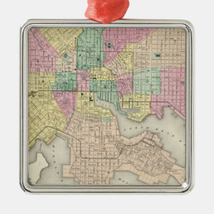 City Of Baltimore Maryland Metal Tree Decoration