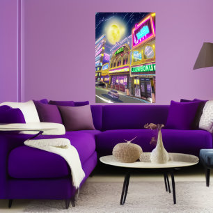 City of Bars & Casinos   AI Art Poster