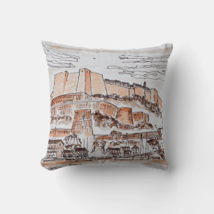 City of Bonifacio   Corsica, France Cushion
