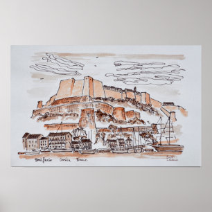 City of Bonifacio   Corsica, France Poster