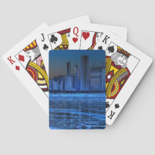 City of broad shoulders and lake Michigan Playing Cards