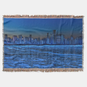 City of broad shoulders and lake Michigan Throw Blanket