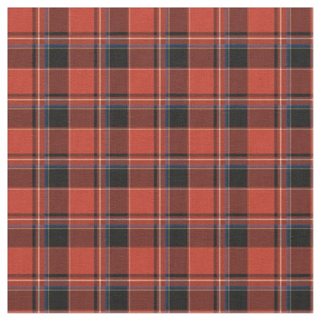 City of Calgary Alberta Canada Tartan Fabric (Close Up)