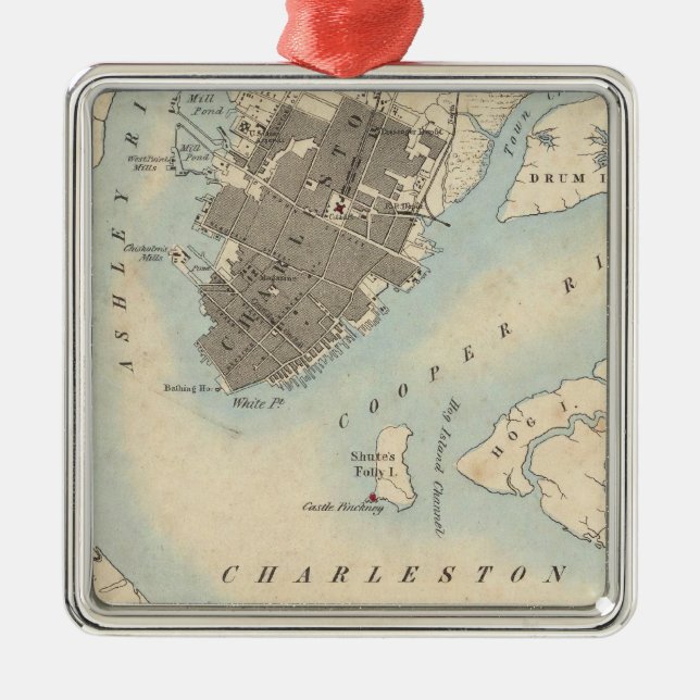 City of Charleston, South Carolina Metal Tree Decoration (Front)