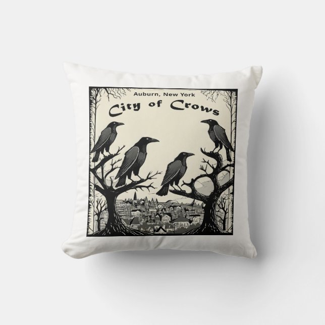 City of Crows Cushion (Front)