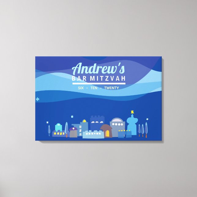 CITY OF DAVID  Bar Mitzvah Sign In Memory Board (Front)