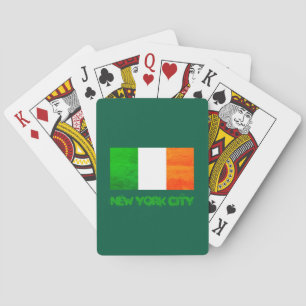 City of Dreams, Irish at Heart - NYC Ireland Flag Playing Cards