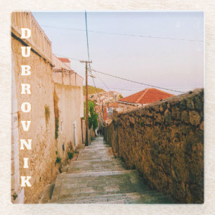 City of Dubrovnik, Dalmatia, Croatia Glass Coaster