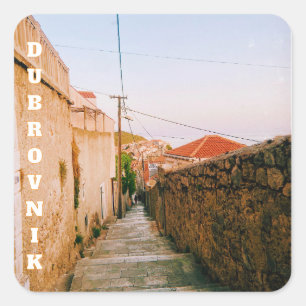 City of Dubrovnik, Dalmatia, Croatia Square Sticker