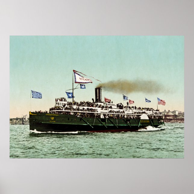 "City of Erie" Cleveland & Buffalo Line 1900 Poster (Front)