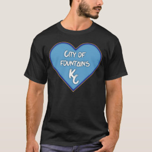 City of Fountains Heart KCMO  Powder Blue Love Kan T-Shirt