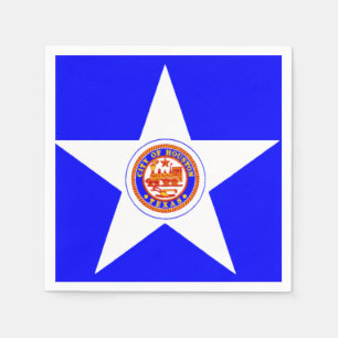 City of Houston, Texas Flag Paper Napkins