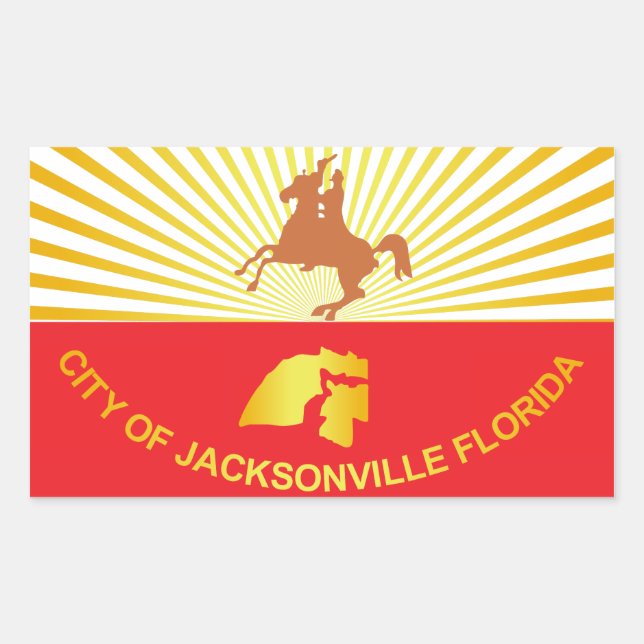 City of Jacksonville flag Rectangular Sticker (Front)