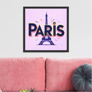 City of Lights: Bold Paris Typography Art Canvas Print