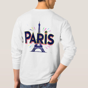 City of Lights: Bold Paris Typography Art T-Shirt