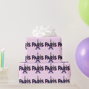 City of Lights: Bold Paris Typography Art Wrapping Paper