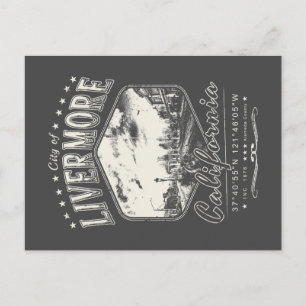 CITY OF LIVERMORE - ALAMEDA CALIFORNIA VINTAGE POSTCARD
