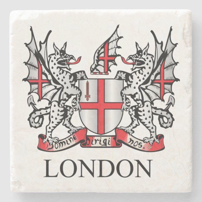 City of London coat of arms Stone Coaster (Front)