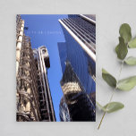City of London | Lloyd's building in the sky photo Postcard<br><div class="desc">City of London urban high-tech architecture Lloyd's building photography - two tall buildings in the spring blue sky travel destination postcard - Sept 2019 - photo by Anka</div>